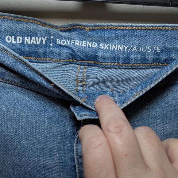 Old Navy High Rise Skinny Jeans Bleach Splatter Boyfriend Women's Size 18 - Picture 3 of 5